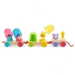 Djeco Houten Speelgoed - Regenboog Trein (Rainbow Train)