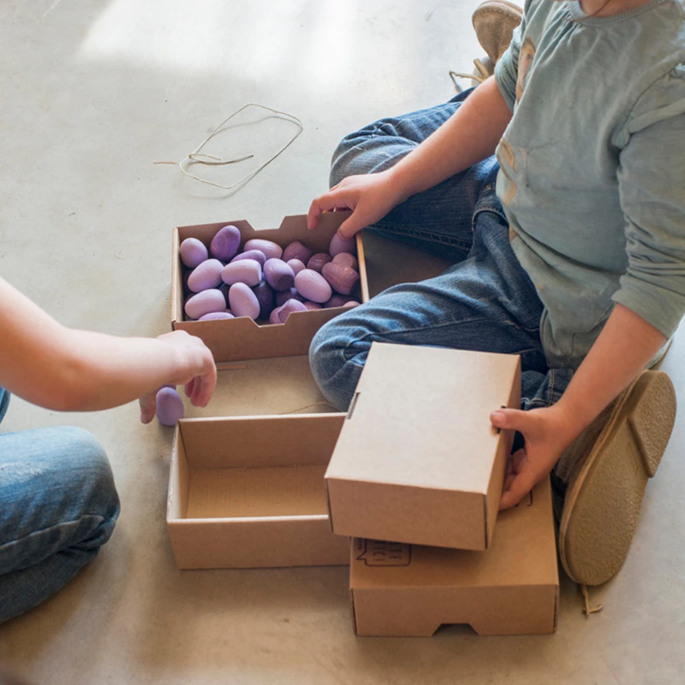 Grapat Grapat Grapat Houten Speelgoed - Loose Parts: Houten Eieren Paars, 36st. (Mandala Eggs) 6 Grapat Grapat Grapat Houten Speelgoed - Loose Parts: Houten Eieren Paars, 36st. (Mandala Eggs) - Afbeelding 4