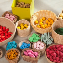 Grapat Grapat Loose Parts: Houten Bloemen Roze, 36st. (Mandala Flower) -Kinderspeelgoed Verkoopwinkel grapat grapat loose parts houten bloemen roze 36st 2