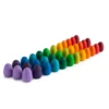 Grapat Grapat Loose Parts: Houten Eieren Gekleurd, 36 St. (Mandala Rainbow Eggs) -Kinderspeelgoed Verkoopwinkel grapat grapat loose parts houten eieren gekleurd 3