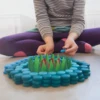 Grapat Grapat Loose Parts: Houten Munten Blauw, 36st. (Mandala Blue Coins) -Kinderspeelgoed Verkoopwinkel grapat grapat loose parts houten munten blauw 36st