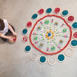 Grapat Grapat Loose Parts: Houten Munten Blauw, 36st. (Mandala Blue Coins) 12 Grapat Grapat Loose Parts: Houten Munten Blauw, 36st. (Mandala Blue Coins) -Kinderspeelgoed Verkoopwinkel grapat grapat loose parts houten munten blauw 36st 3