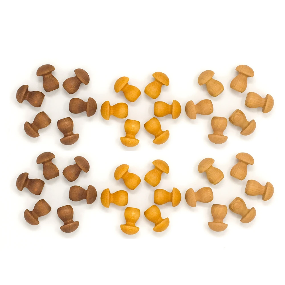 Grapat Grapat Loose Parts: Houten Paddenstoeltjes Bruin, 36 St. (Mandala Little Mushroom) 4 Grapat Grapat Loose Parts: Houten Paddenstoeltjes Bruin, 36 St. (Mandala Little Mushroom) - Afbeelding 2