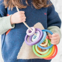 Grapat Grapat Loose Parts: Houten Regenboogringen, 6 Sets (Nest Rings) -Kinderspeelgoed Verkoopwinkel grapat grapat loose parts houten regenboogringen 6 3