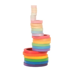 Grapat Grapat Loose Parts: Houten Regenboogringen, 6 Sets (Nest Rings) -Kinderspeelgoed Verkoopwinkel grapat grapat loose parts houten regenboogringen 6 6
