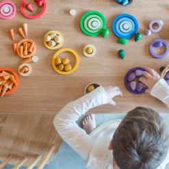 Grapat Grapat Loose Parts: Houten Regenboogringen, 6 Sets (Nest Rings) -Kinderspeelgoed Verkoopwinkel grapat grapat loose parts houten regenboogringen 6 8