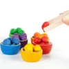 Grapat Houten Bakjes En Eikeltjes Incl. Pincet (Bowls & Acorns) -Kinderspeelgoed Verkoopwinkel grapat houten bakjes en eikeltjes incl pincet bowl