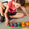 Grapat Houten Bakjes Met Ballen, Gekleurd (The Bowls And The Ball) -Kinderspeelgoed Verkoopwinkel grapat houten bakjes met ballen gekleurd the bowls