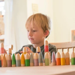 Grapat Houten Poppetjes 'Brots' Gekleurd, 18st. (Brots) -Kinderspeelgoed Verkoopwinkel grapat houten poppetjes brots gekleurd 18st brots 4