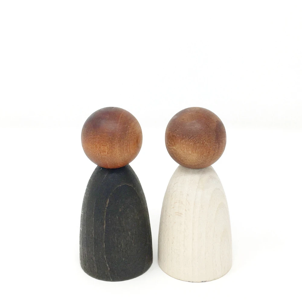 Grapat Houten Poppetjes Volwassen Donker, 2st. (Nins Adults) 4 Grapat Houten Poppetjes Volwassen Donker, 2st. (Nins Adults) - Afbeelding 2