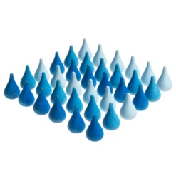 Grapat Houten Regendruppels Blauw, 36st. (Mandala Raindrops) -Kinderspeelgoed Verkoopwinkel grapat houten regendruppels blauw 36st mandala rai 1