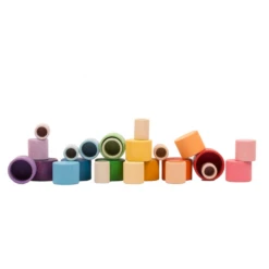 Grapat Houten Stapelbakjes Gekleurd, 24st. (Nest Bowls) -Kinderspeelgoed Verkoopwinkel grapat houten stapelbakjes gekleurd 24st nest bowl 2