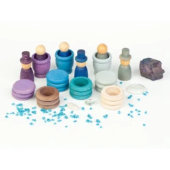 Grapat Houten Winter Poppetjes Met Ringen En Schijven (Nins Winter) -Kinderspeelgoed Verkoopwinkel grapat houten winter poppetjes met ringen en schij 1