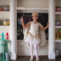 Great Pretenders Verkleedkleding - Gracious Gold Sequins Cape (4-6 Jaar) -Kinderspeelgoed Verkoopwinkel great pretenders verkleedkleding gracious gold seq 2