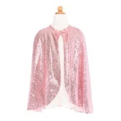 Great Pretenders Verkleedkleding - Precious Pink Sequins Cape (4-6 Jaar)