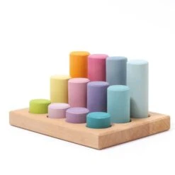 Grimms Houten Speelgoed - Stapelspel Pastel Rollers, Klein (stacking Game Small Pastel Rollers) -Kinderspeelgoed Verkoopwinkel grimms houten speelgoed stapelspel pastel rollers 2
