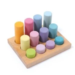 Grimms Houten Speelgoed - Stapelspel Pastel Rollers, Klein (stacking Game Small Pastel Rollers) -Kinderspeelgoed Verkoopwinkel grimms houten speelgoed stapelspel pastel rollers 3