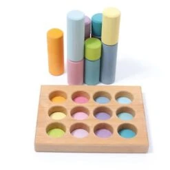 Grimms Houten Speelgoed - Stapelspel Pastel Rollers, Klein (stacking Game Small Pastel Rollers) -Kinderspeelgoed Verkoopwinkel grimms houten speelgoed stapelspel pastel rollers 4