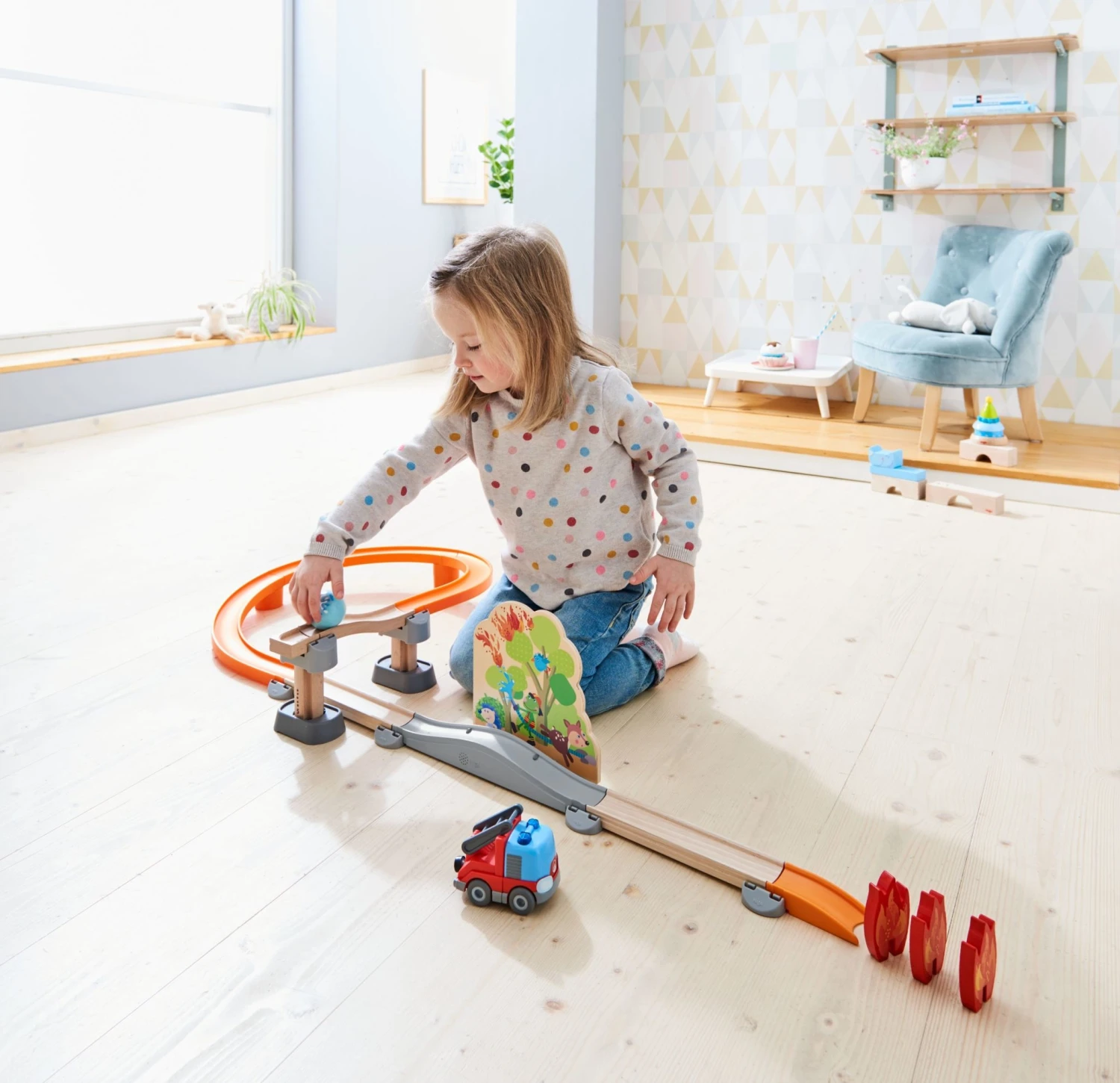 HABA (UA) Küllerbu Knikkerbaan - Basisdoos Geluidspeelbaan Brandalarm 4 HABA (UA) Küllerbu Knikkerbaan - Basisdoos Geluidspeelbaan Brandalarm - Afbeelding 2