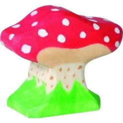 Holztiger Bosdieren: paddestoel klein 4x2x3cm, hout