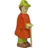 Holztiger Houten Figuren - Kerstmis: herder met staf oranje/groen -Kinderspeelgoed Verkoopwinkel holztiger houten figuren kerstmisherdermetstaforan
