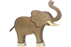 Holztiger Wildernis: olifant slurf omhoog 18x3x16cm, hout