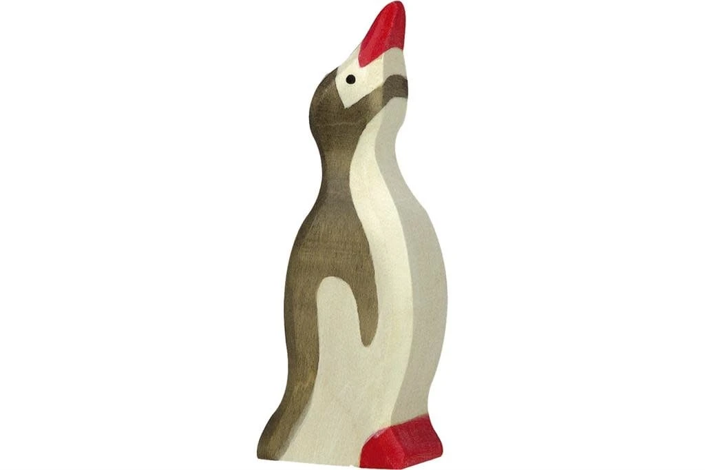 Holztiger Zeedieren: pinguin klein, kop omhoog 3x2x8cm, hout 3 Holztiger Zeedieren: pinguin klein, kop omhoog 3x2x8cm, hout