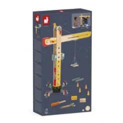 Janod Houten Speelgoed - Bolid, Grote Kraan, 3+ -Kinderspeelgoed Verkoopwinkel janod houten speelgoed bolid grote kraan 3 6