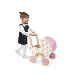 Janod Houten Speelgoed - Candy Chic, Poppenwagen, 18M+ -Kinderspeelgoed Verkoopwinkel janod houten speelgoed candy chic poppenwagen 18m 2