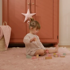 Little Dutch Houten Speelgoed - Houten Speelblokken In Ton Roze (Pink) -Kinderspeelgoed Verkoopwinkel little dutch houten speelgoed houten speelblokken 2