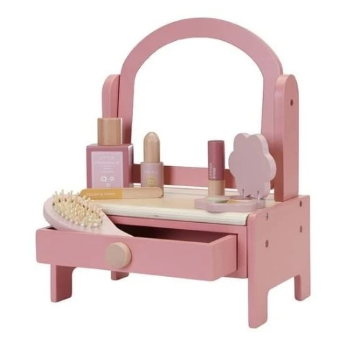 Little Dutch Houten Speelgoed - Kaptafel, Roze 4 Little Dutch Houten Speelgoed - Kaptafel, Roze - Afbeelding 2