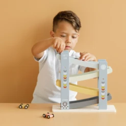 Little Dutch Houten Speelgoed - Rollerbaan Blauw (cars) -Kinderspeelgoed Verkoopwinkel little dutch houten speelgoed rollerbaan blauw car 2