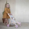 Little Dutch Poppen Accessoires- Houten Poppenbuggy Roze Met Bloemen (Spring Flowers) -Kinderspeelgoed Verkoopwinkel little dutch poppen accessoires houten poppenbuggy