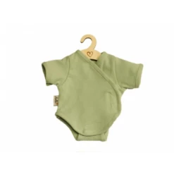 Poppen, Kleding - Poppenromper Oud Groen, 34cm