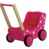 Poppenwagen Stippen Roze -Kinderspeelgoed Verkoopwinkel poppenwagen stippen roze