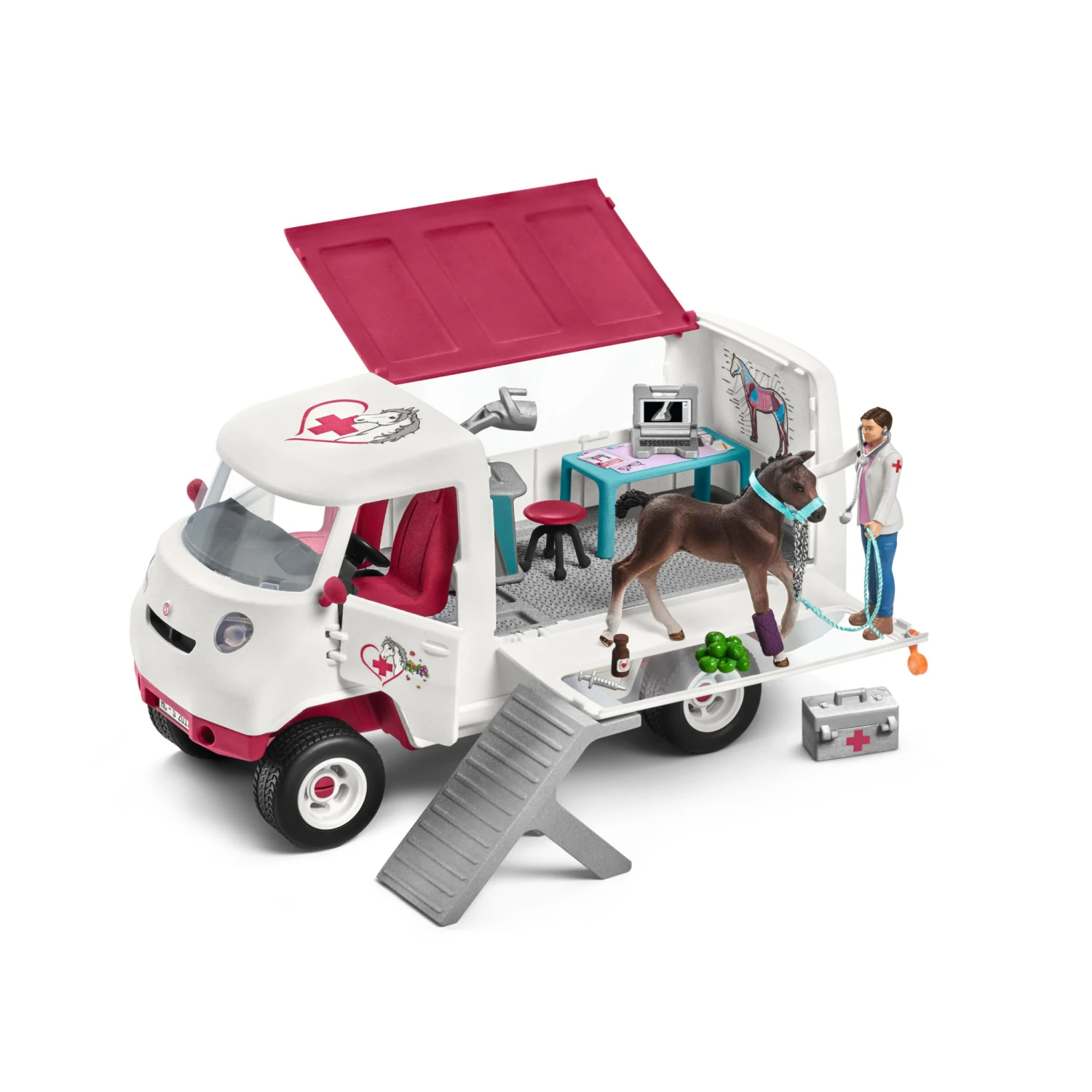 Schleich Schleich Horse Club - Mobiele Dierenarts Met Hannover Veulen 4 Schleich Schleich Horse Club - Mobiele Dierenarts Met Hannover Veulen - Afbeelding 2
