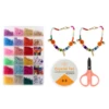 Sieraden Maken - Glazen Kralen In Opbergbox, Met Draad En Schaartje -Kinderspeelgoed Verkoopwinkel sieraden maken glazen kralen in opbergbox met draa