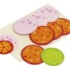 Sneetjes worst, sla en tomaat. -Kinderspeelgoed Verkoopwinkel sneetjesworstslaentomaat