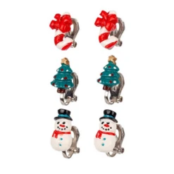 Souza! Kindersieraden - Clip Oorbellen Kerst, Set Van 3