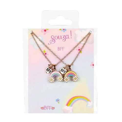 Souza! Kindersieraden - Vriendschapskettingen, Cadeauset BFF Regenboog, 2 Kettingen 3 Souza! Kindersieraden - Vriendschapskettingen, Cadeauset BFF Regenboog, 2 Kettingen