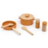 Trixie Keuken, Accessoires - Houten Pannenset Mr. Fox -Kinderspeelgoed Verkoopwinkel trixie keuken accessoires houten pannenset mr fox