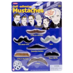 Verkleedkleding, Accessoires - Plaksnorren, Set Van 7