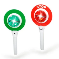 Verkleedkleding, Accessoires - Stopbord Incl. Licht Groen/rood